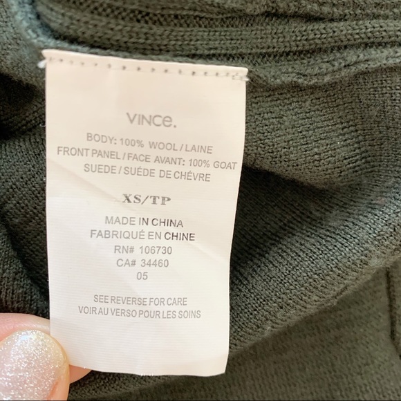 Vince Suede & Wool Zip Front Jacket Outerwear - Picture 5 of 7